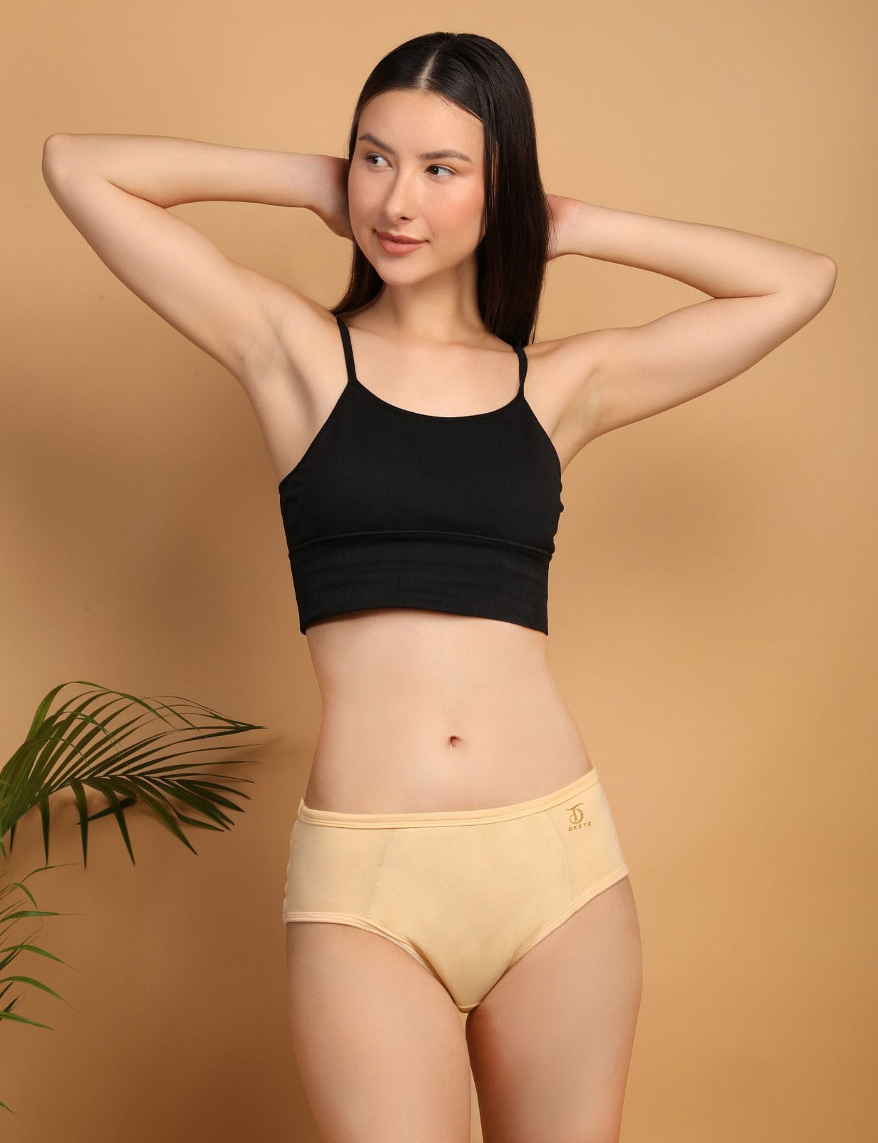 Dexte Period Panty: Designed for Teenagers to adult Comfort and Confidence use without pad ,tampons & menstrual cups highest absorbency colour beige